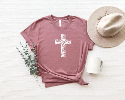 Christian Cross T Shirt Jesus Faith Religious Pray