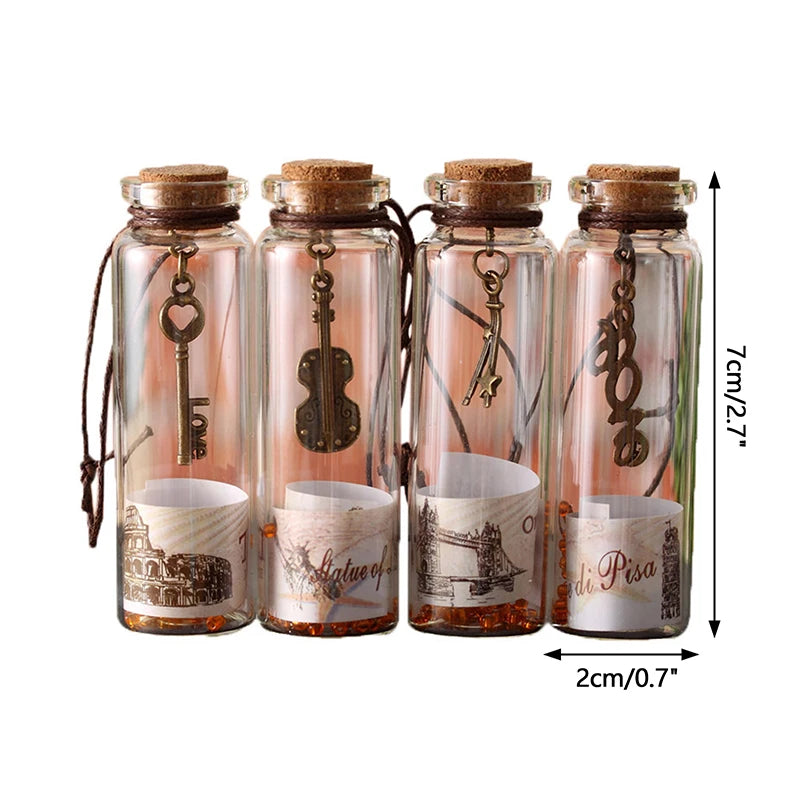 Mini Clear Glass Bottles With Cork Transparent Message Wishing Bottles DIY Art Crafts For Christmas Wedding Party Decors