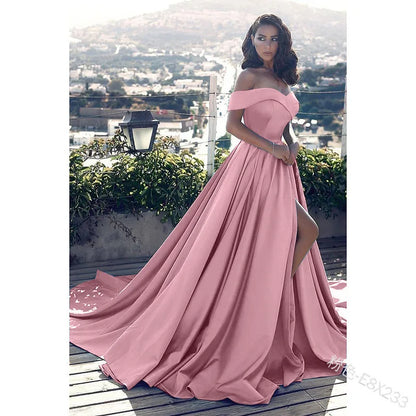 Women  Elegant Party Dresses For Female Long Prom Formal Gowns Off the Shoulder Wedding Plus Size Vestido